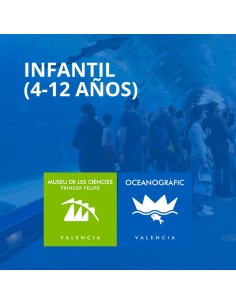 Entrada Oceanogràfic + Museu de les Ciències Infantil (4...