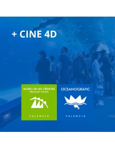 Entrada Oceanogràfic + Cine 4D + Museu de Ciències General